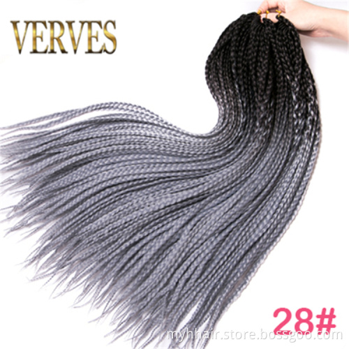 10 piece 22 Roots/pcs Ombre Synthetic Braiding Hair extension Heat Fiber Bulk pink,black Crochet braids 24 inch box braid